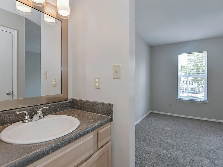 Vanity with cabinets