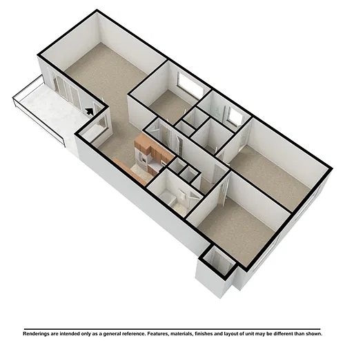 Floor plan 3 Bed 2 bath