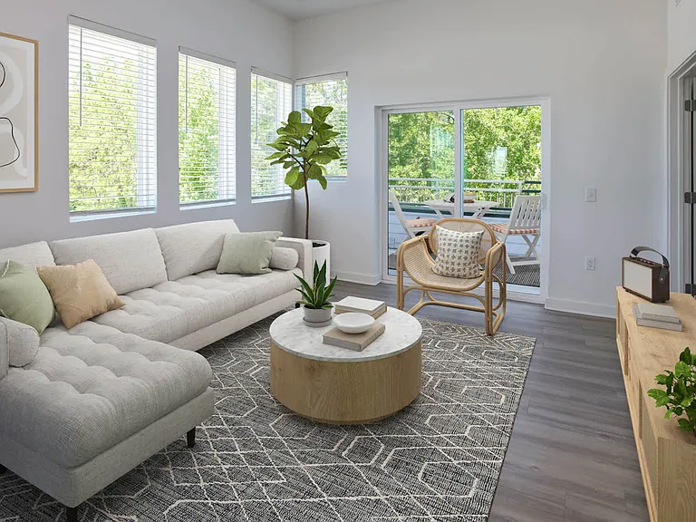 Living Room with Balcony and Hard Surface Flooring