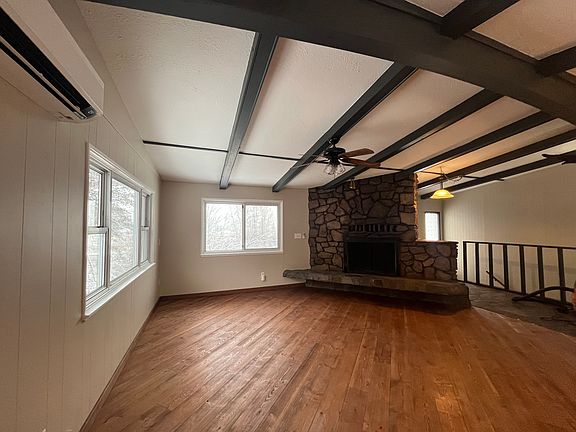 Upstairs living room and fireplace