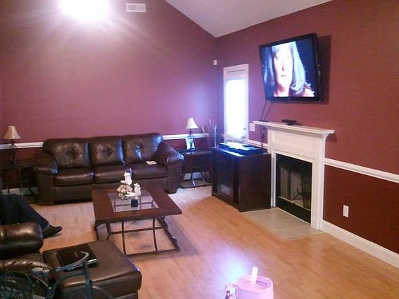 Living room with vaulted