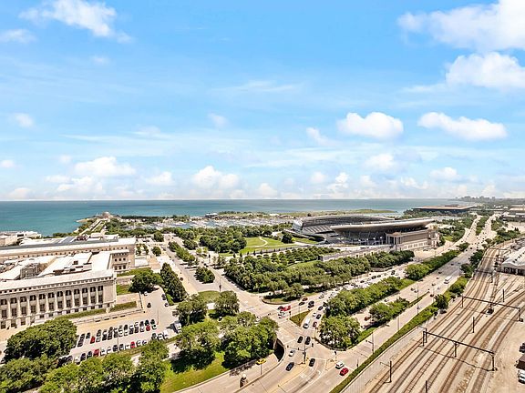 Looks south to Soldier Field