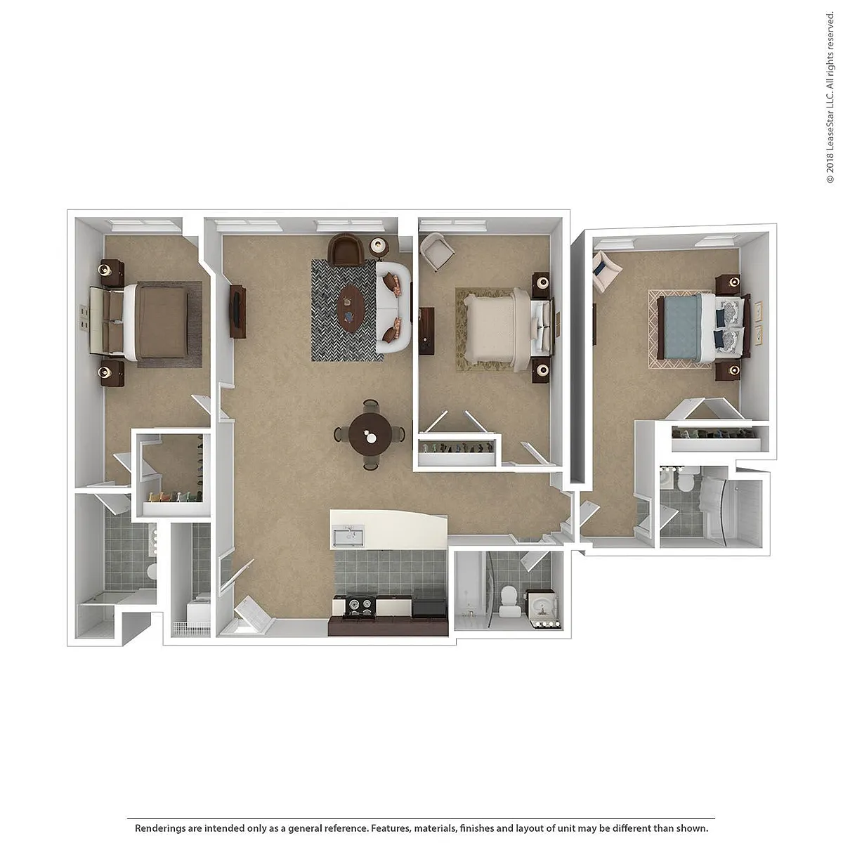 Floor plan Three Bedroom