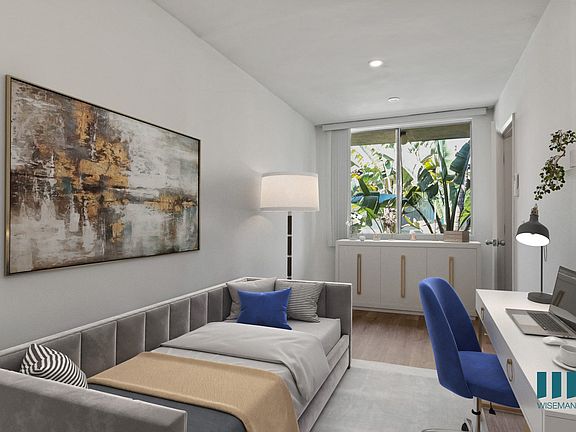 Bedroom with Large-Size Windows