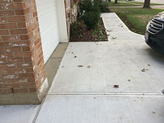 New concrete driveway
