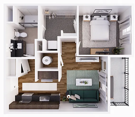 Floor plan Rockpointe-1B