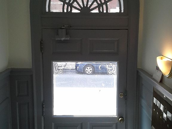 Building entry - Historic transom & marble floor