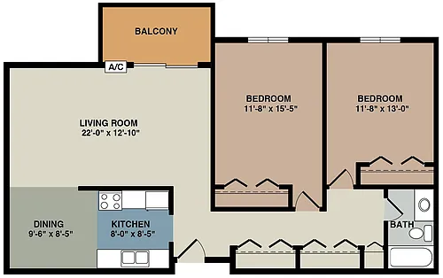 Floor plan 2B
