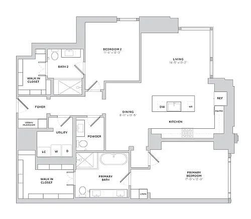 Floor plan B3 ALT (2x2.5)