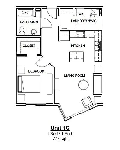 Floor plan 1C-C