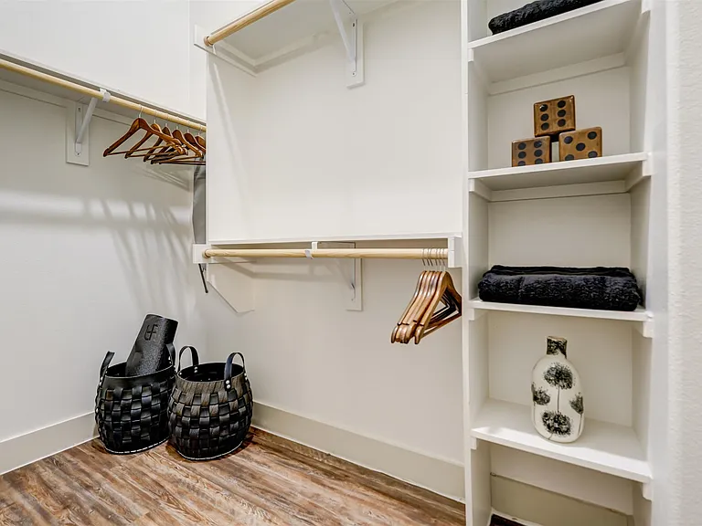 Large Closets with Built-in Shelving