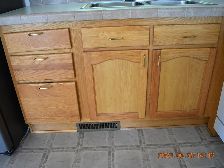 Kitchen sink cabinets.