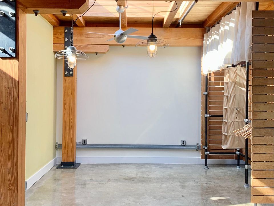 Bedroom area with built in closet system