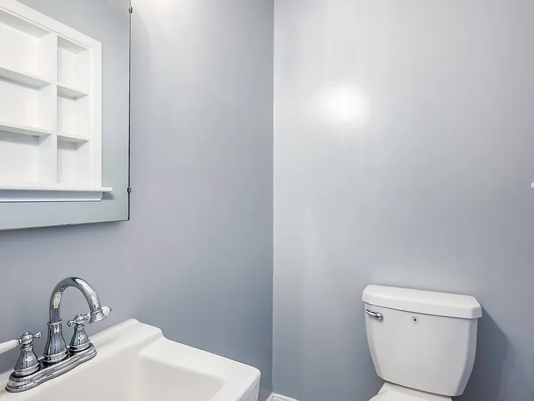 Half bathroom with new paint