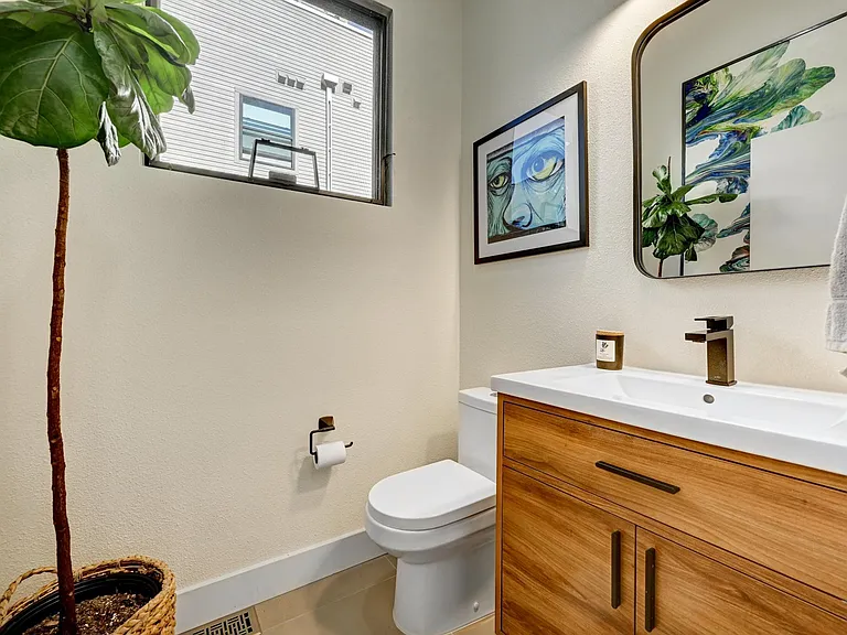 Main level half bath