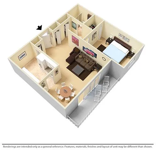 Floor plan 1B1BFW