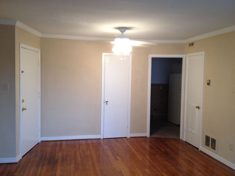 Living room with original wood floors