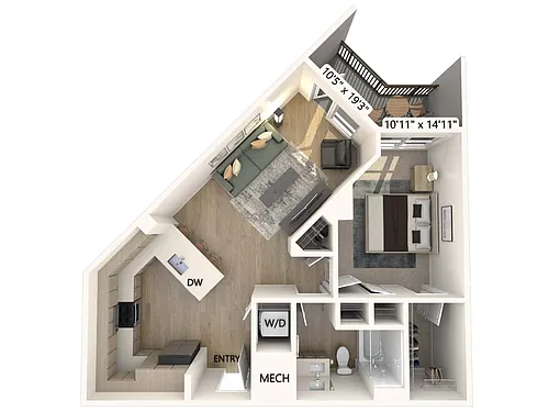 Floor plan A2-773sf-212-689