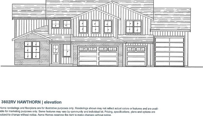 Hawthorn, Front Elevation