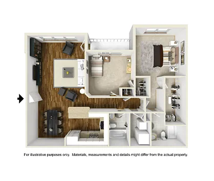 Floor plan 2 Bed- River View