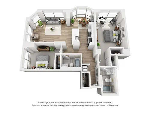 Floor plan Two Bedroom E