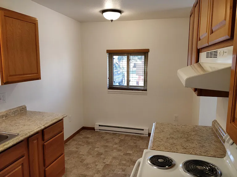 Looking from laundry room thru kitchen to dining area.