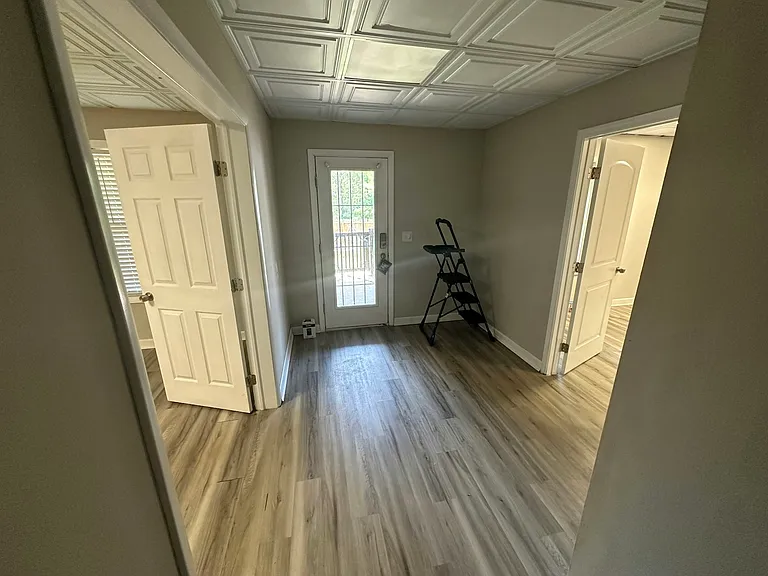 hallway between rooms