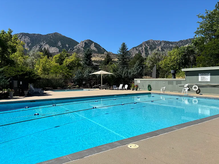 two lap lanes and an incredible view of the mountains