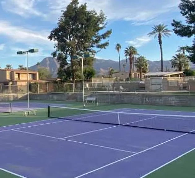 Tennis court and pickleball court.