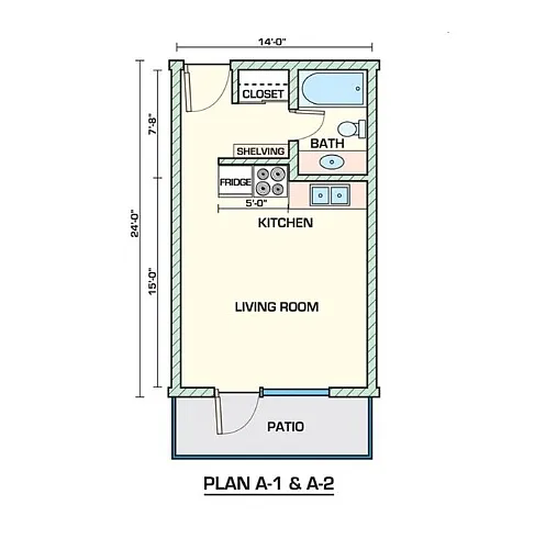 Floor plan Studio 285