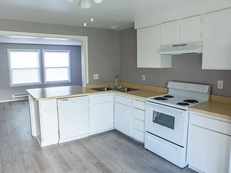 Kitchen looking into family room