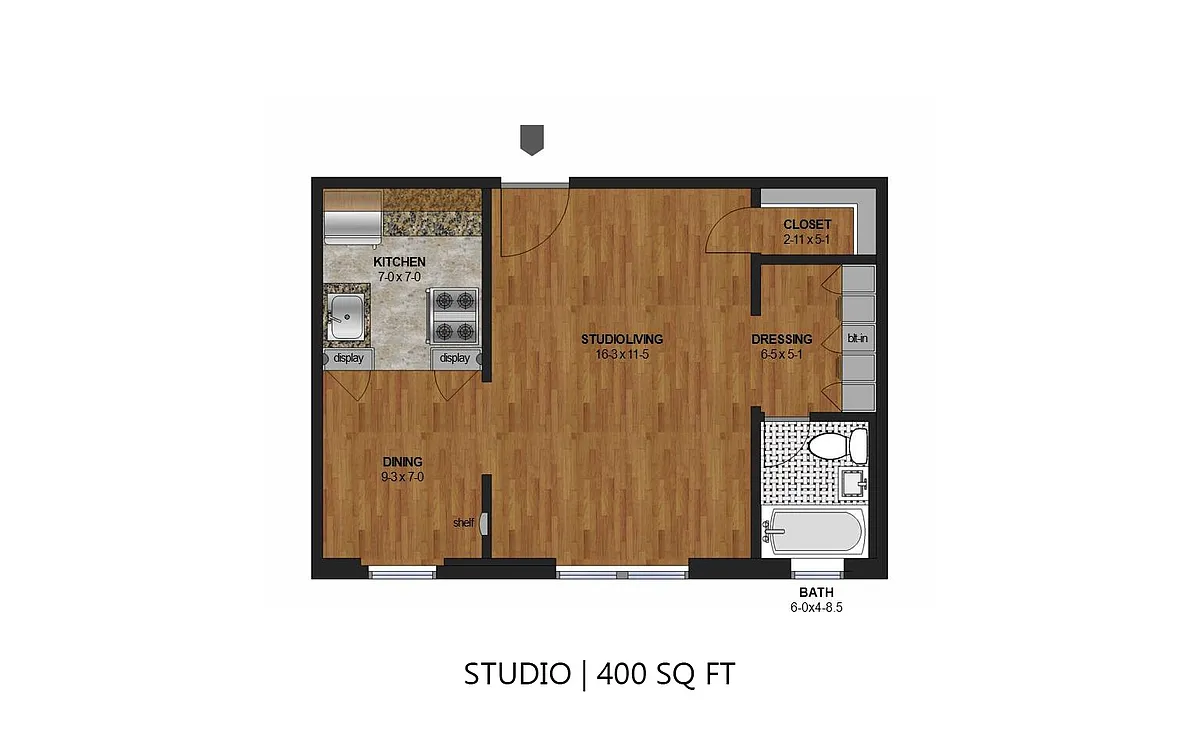 Floor plan Granada - Studio (A)