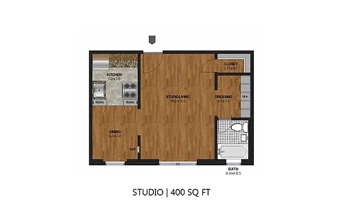 Floor plan Granada - Studio (A)