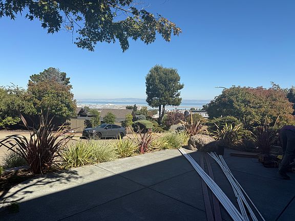 Front porch sitting area and view.