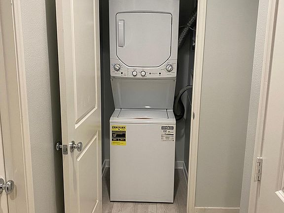 Washer and dryer inside casita