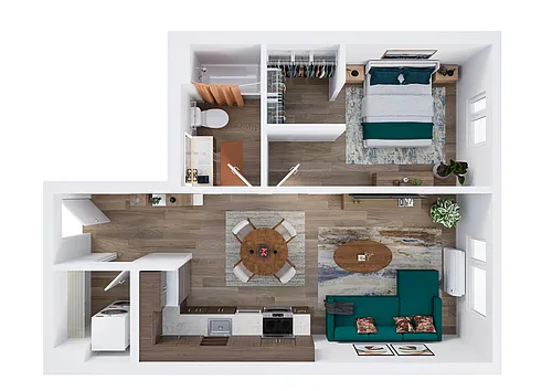 Floor plan 1X1 E