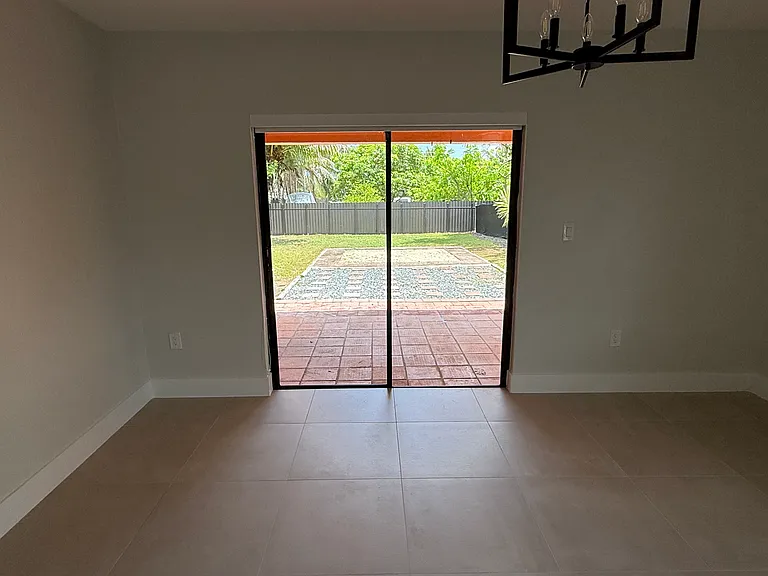 View of yard from living room