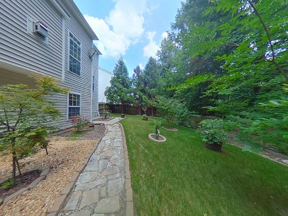 Apartment entrance and backyard