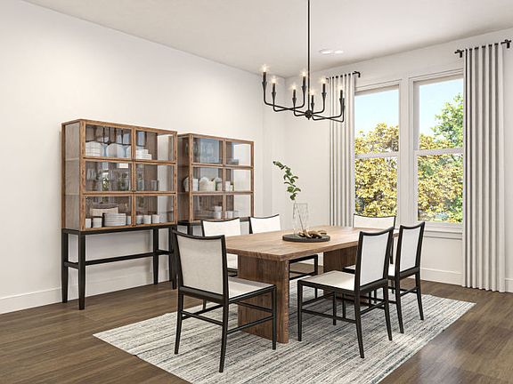 Cafe Opens to the Kitchen and Gathering Room