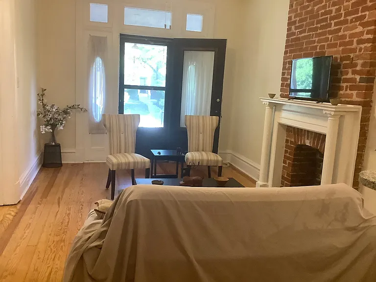 Living room looking to front door