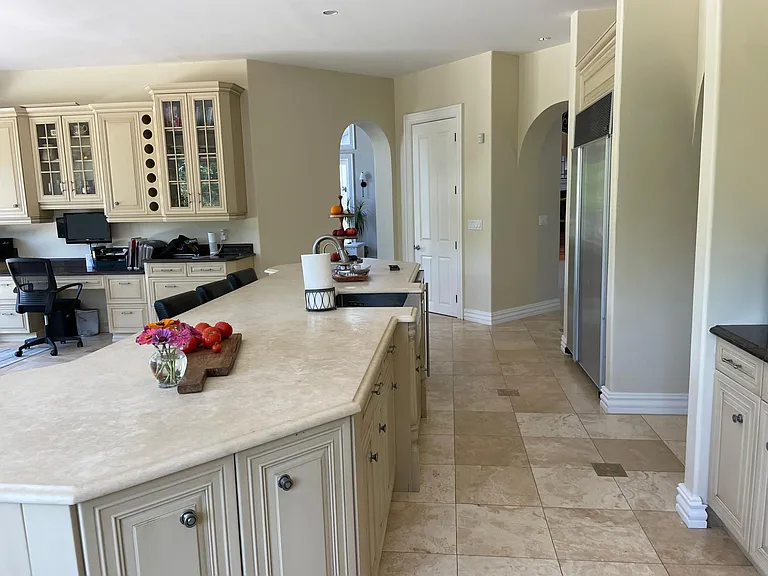 Kitchen with additional office space