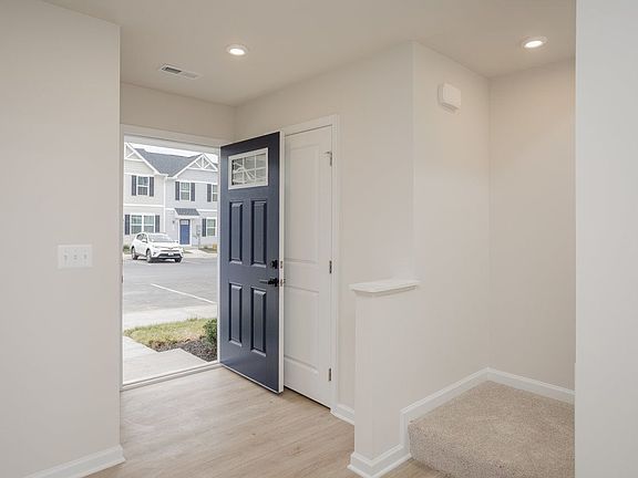 Your entry way has a coat closet with rack and shelf, ready to hold your outdoor gear!