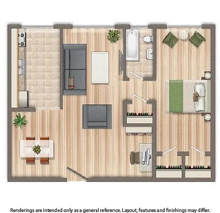 Floor plan 1 Bedroom
