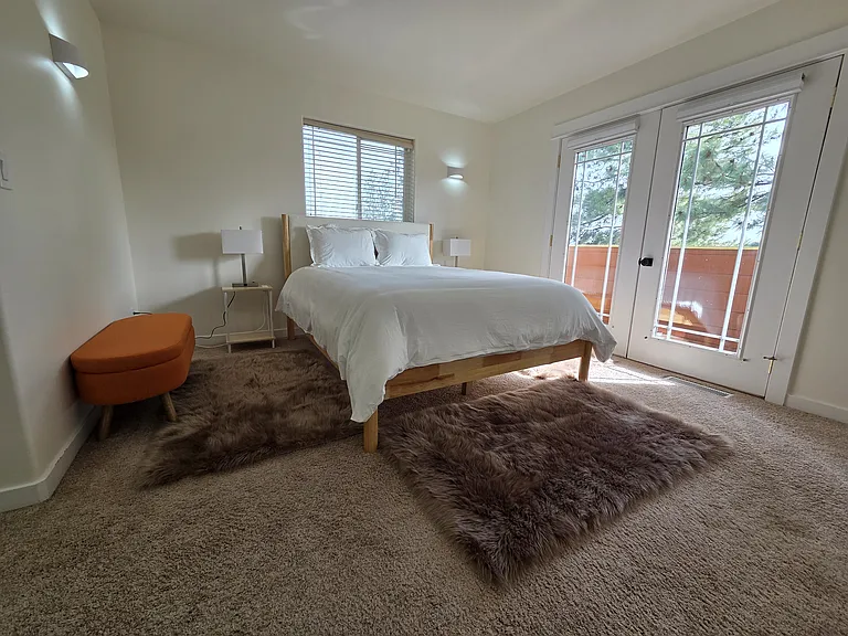 Upstairs master bedroom and balcony