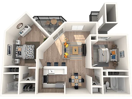 Floor plan 2 Bedroom 2 Bathroom Renovated