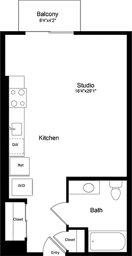 Floor plan S2 with Balcony