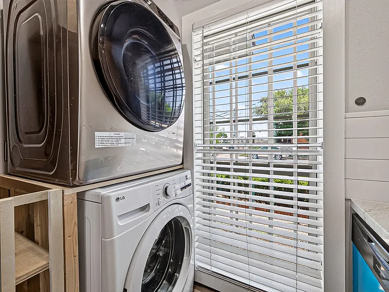 Washer and dryer.