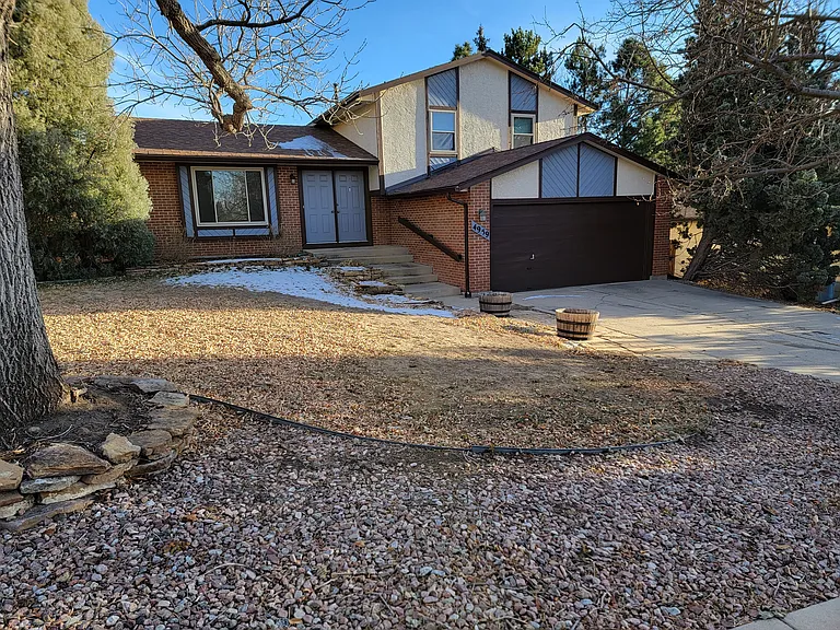 Front of house in winter