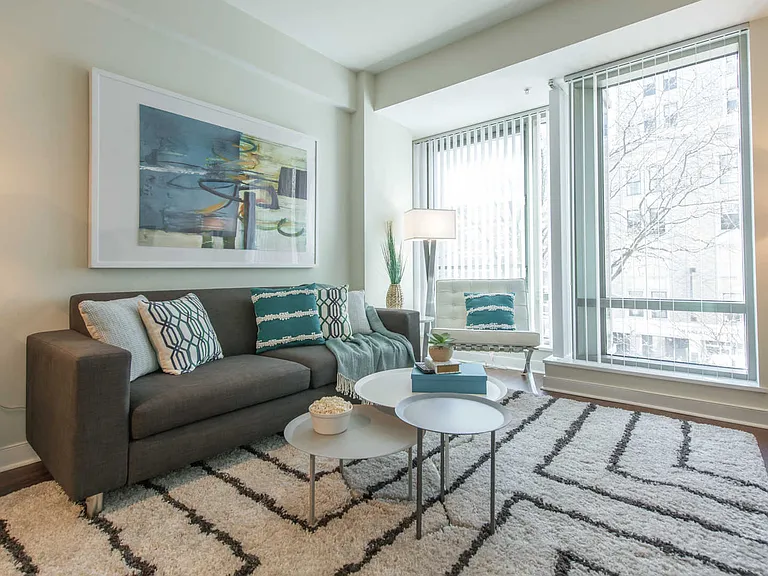 Asteria Living Room with Floor-to-Ceiling Windows