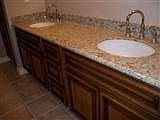 Large Granite Countertops with dual sinks.